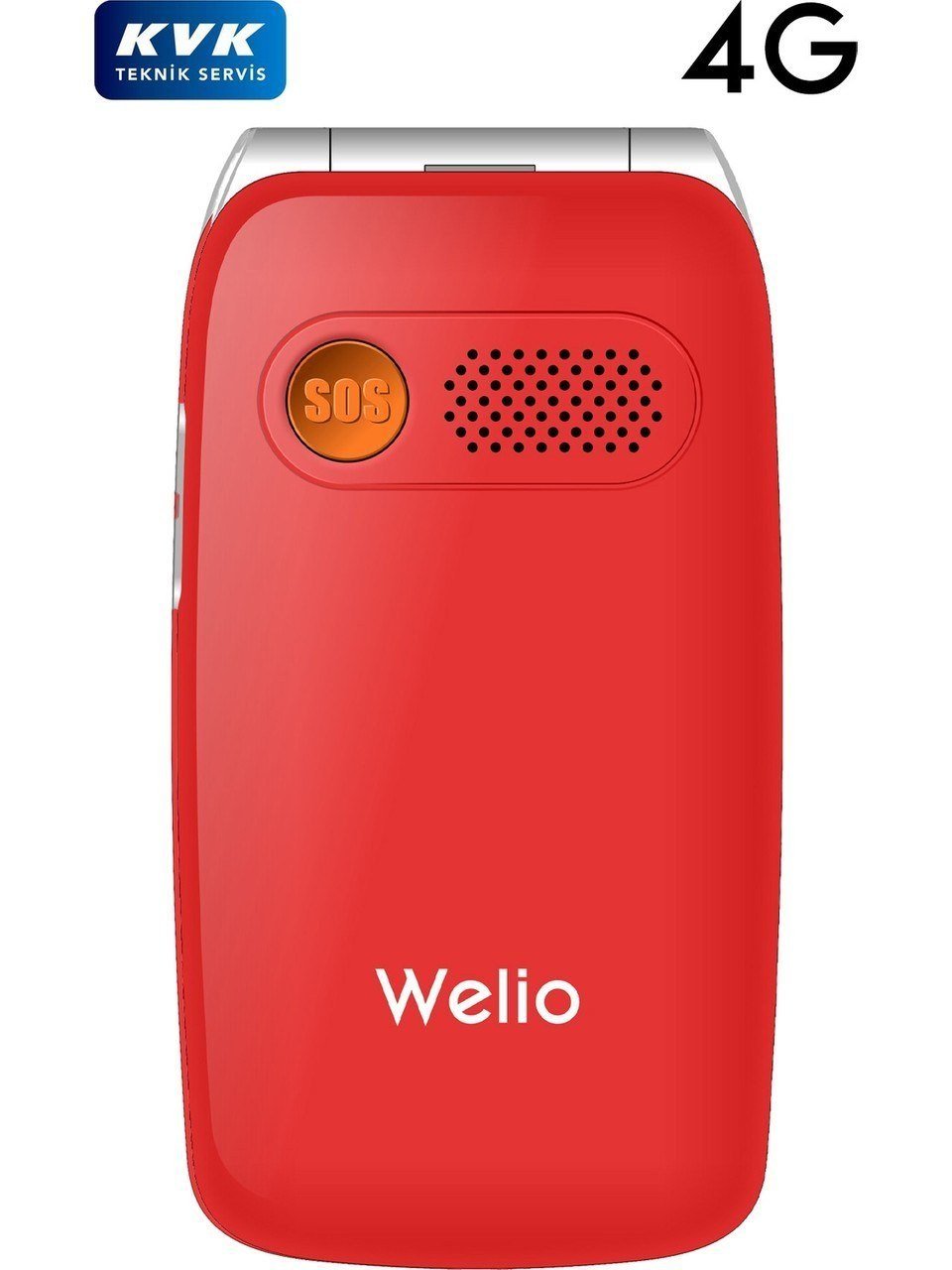 WKEY T310 4G Kırmızı Tuşlu Kapaklı Cep Telefonu