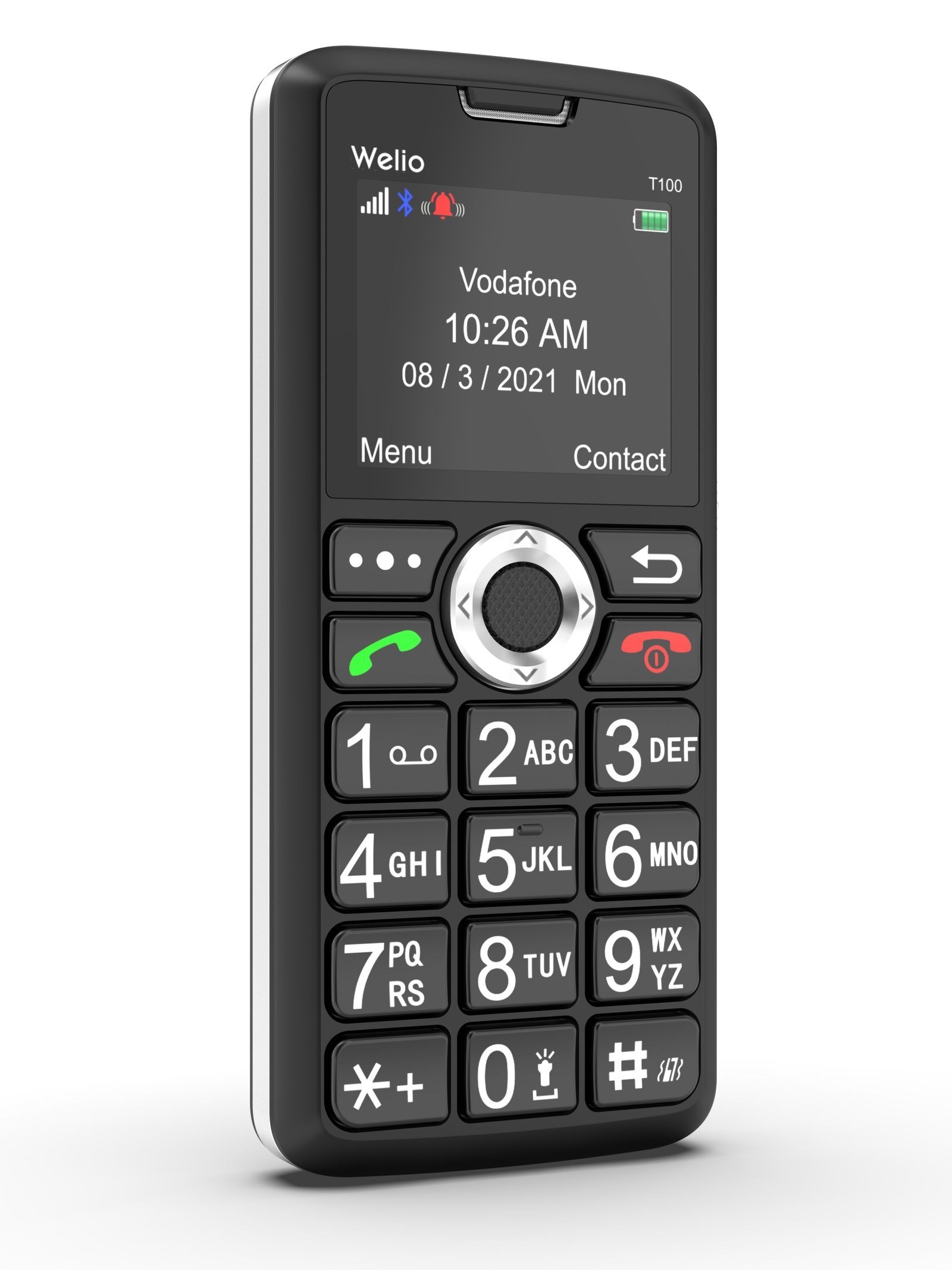 WKEY T100 Gümüş Tuşlu Cep Telefonu Ke Welio WKEY T100 Tuşlu Kamerası Asker